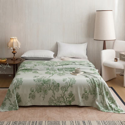 Ownkoti Multicolor Floral Vine Bamboo Fiber Quilt - Green - Queen - image 9