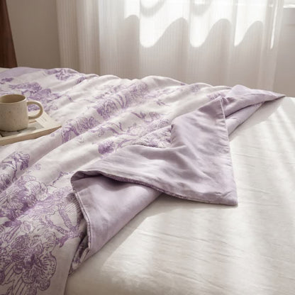 Ownkoti Multicolor Floral Vine Bamboo Fiber Quilt - image 5