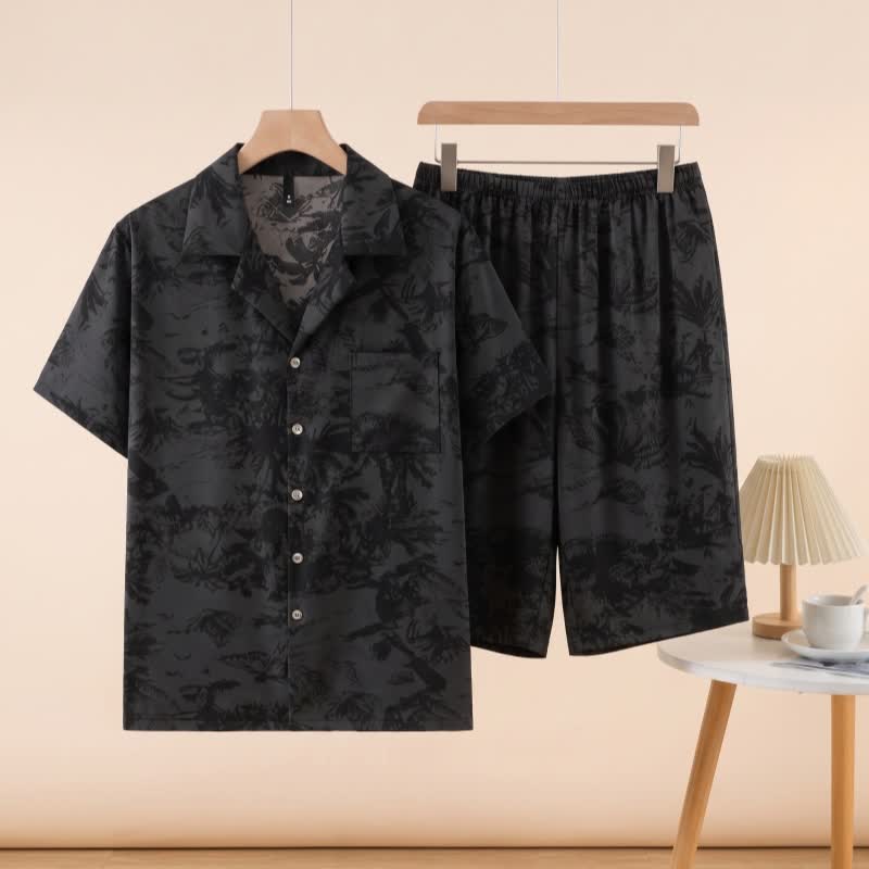 Ownkoti Unisex Dark Pattern Pajama Set - Black - 3XL - image 0