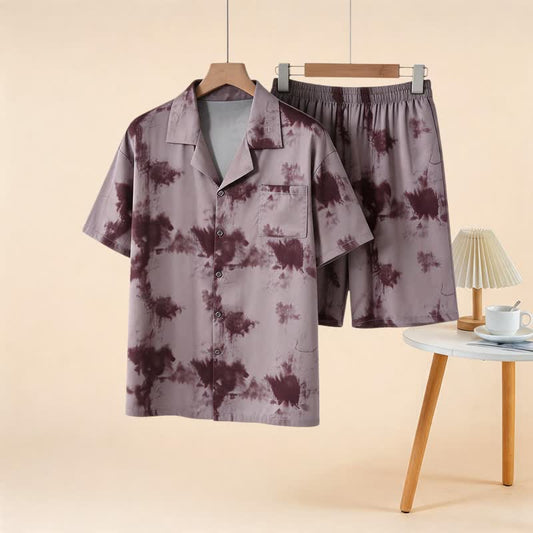 Ownkoti Unisex Mocha Tie Dye Loungewear Set - Brown - XXXL - image 0