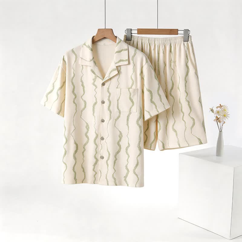 Ownkoti Unisex Wavy Stripe Modal Pajama Set - image 1