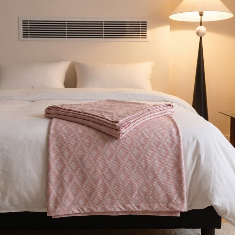Ownkoti Multicolor Rhombus Pattern Bamboo Fiber Quilt - image 2
