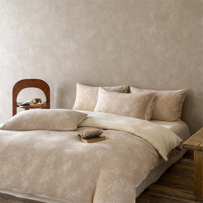 Ownkoti Camel Bamboo Sprig Jacquard Cotton Bedding Set - image 1