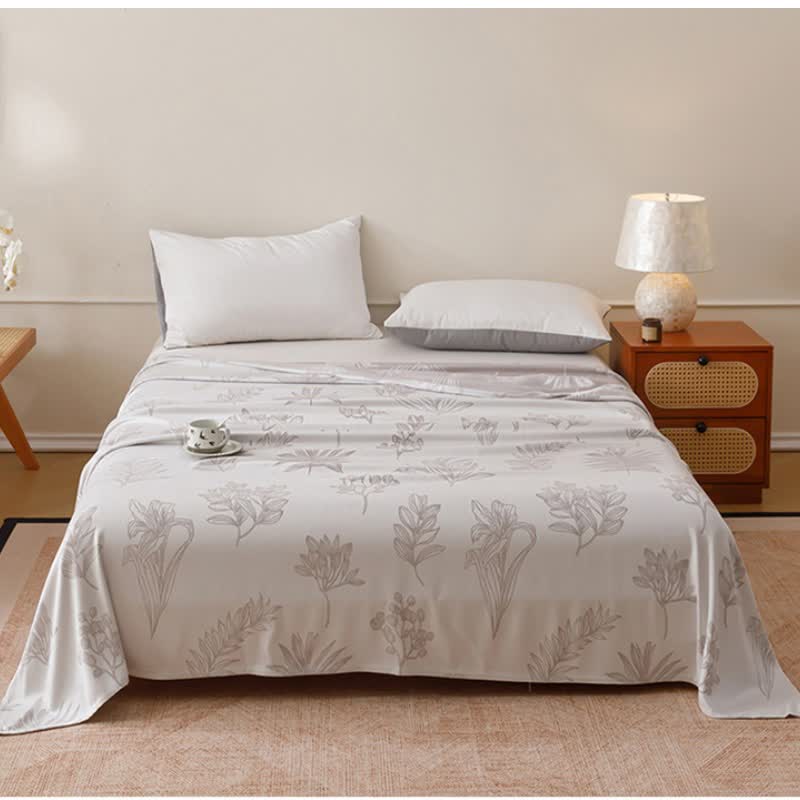 Ownkoti Multicolor Botanical Sketch Bamboo Fiber Quilt - Silver - Queen - image 7