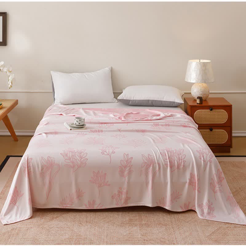 Ownkoti Multicolor Botanical Sketch Bamboo Fiber Quilt - Pink - Queen - image 8