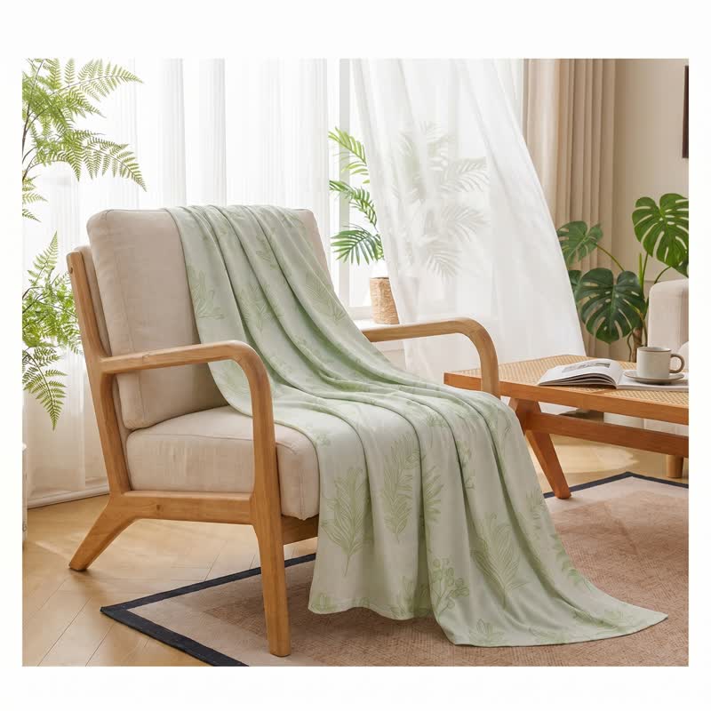 Ownkoti Multicolor Botanical Sketch Bamboo Fiber Quilt - image 2