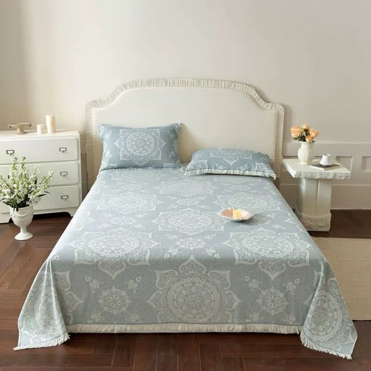 Ownkoti Multicolor Mandala Pattern Cotton Gauze Quilt - Blue - Queen - image 0