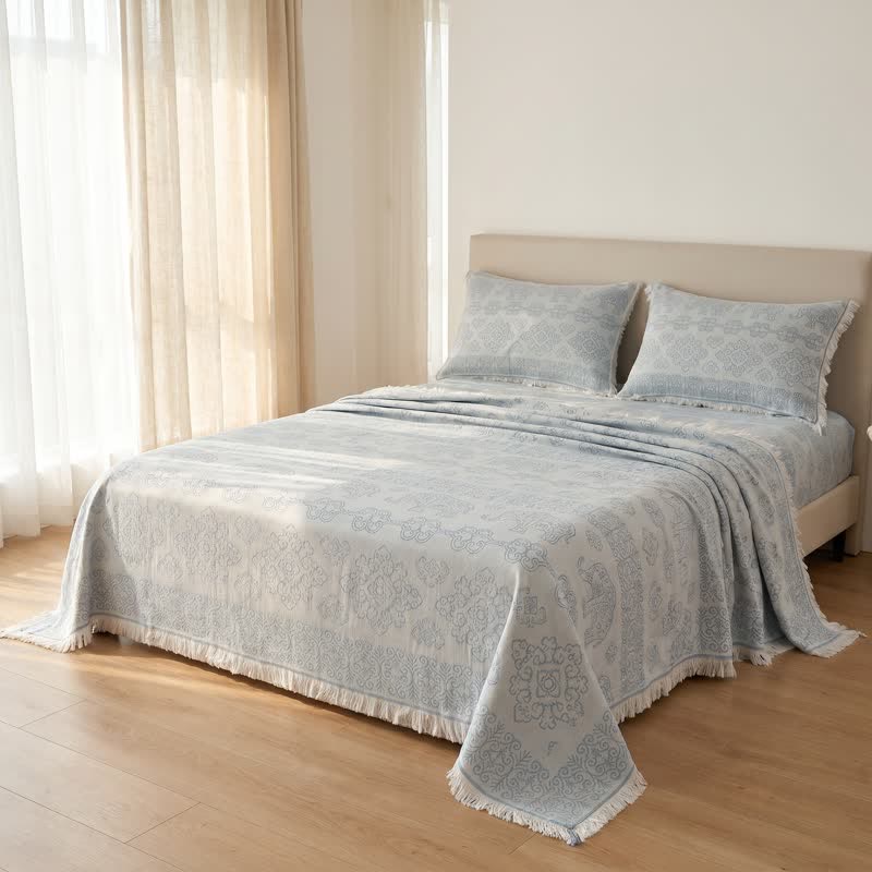 Ownkoti Multicolor Oriental Floral Cotton Gauze Quilt - image 1