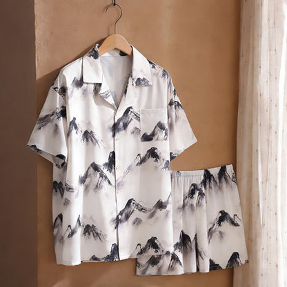 Ownkoti Unisex Ink Wash Mountain Loungewear Set - image 2