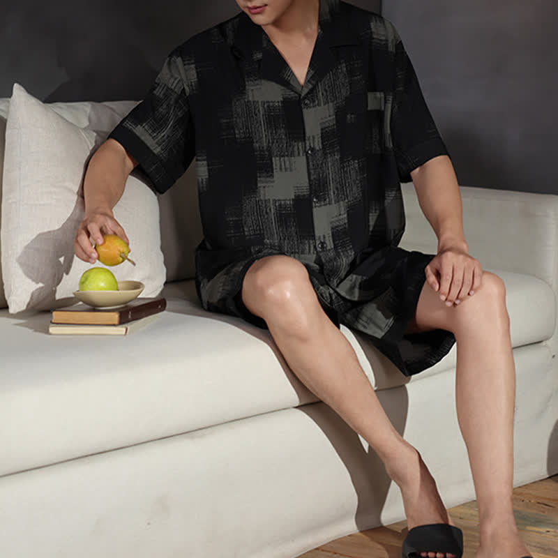 Ownkoti Plus Size Dark Abstract Loungewear Set - image 3