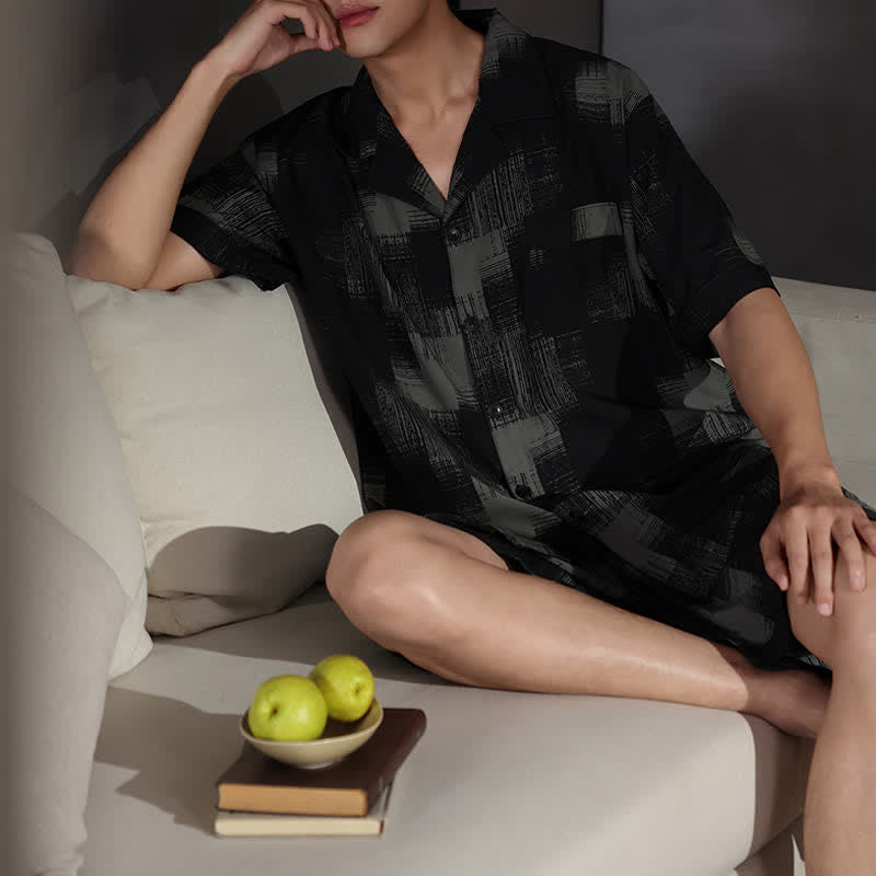 Ownkoti Plus Size Dark Abstract Loungewear Set - image 4