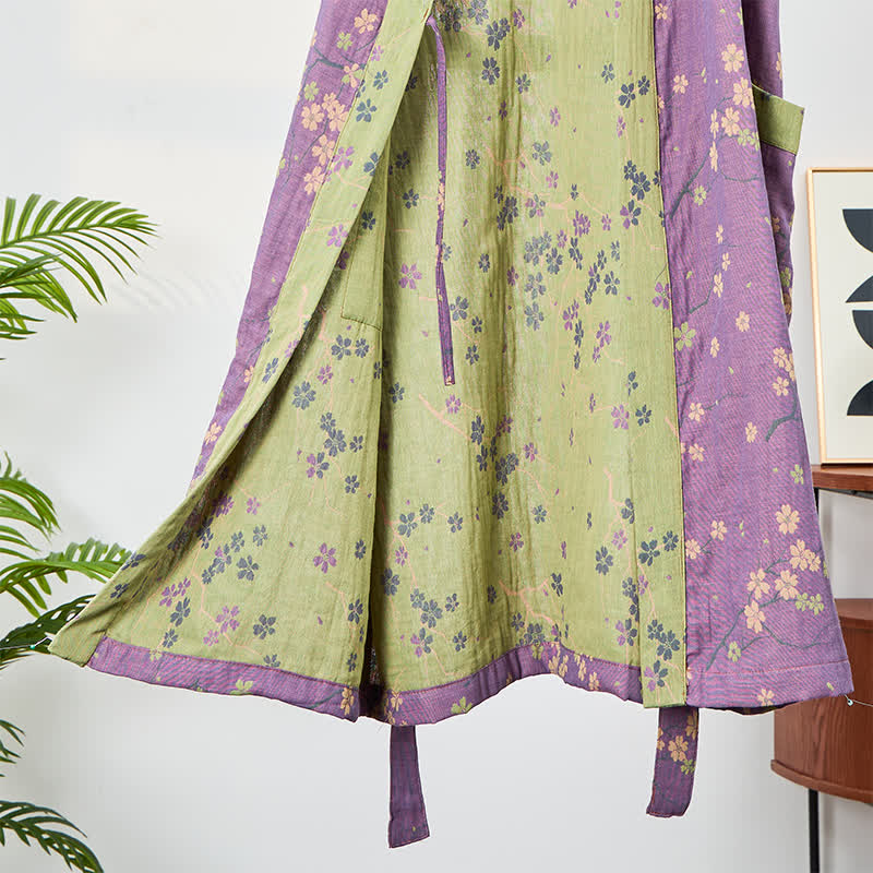 Ownkoti Kimono Style Short Sleeve Muslin Bathrobe - image 3