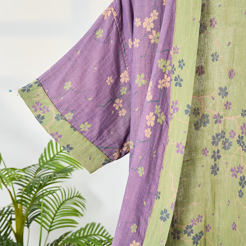 Ownkoti Kimono Style Short Sleeve Muslin Bathrobe - image 6
