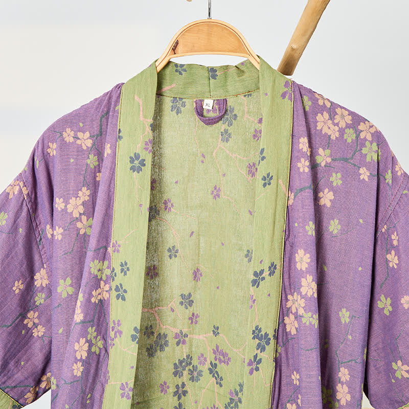 Ownkoti Kimono Style Short Sleeve Muslin Bathrobe - image 4