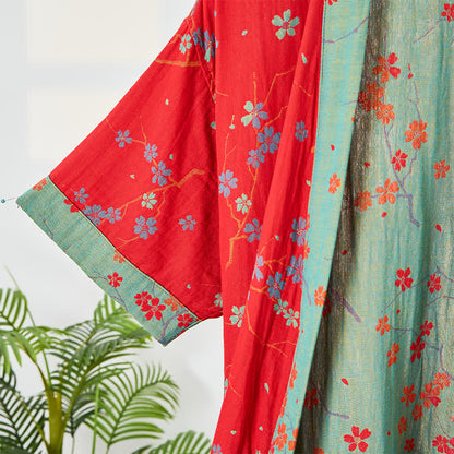 Ownkoti Kimono Style Short Sleeve Muslin Bathrobe - image 12