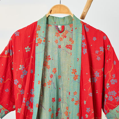 Ownkoti Kimono Style Short Sleeve Muslin Bathrobe - image 13