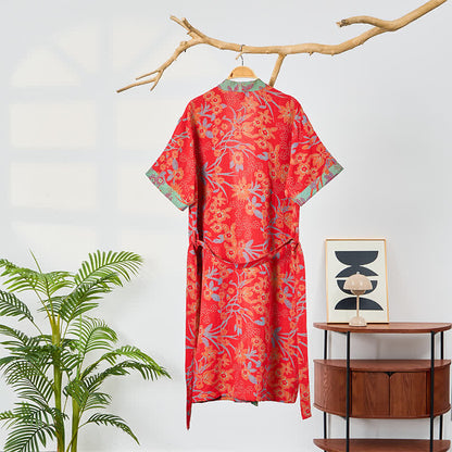 Ownkoti Bohemian Floral Muslin Gauze Kimono Robe - image 1