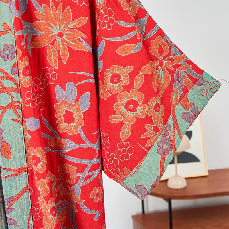Ownkoti Bohemian Floral Muslin Gauze Kimono Robe - image 5