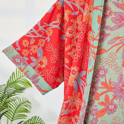 Ownkoti Bohemian Floral Muslin Gauze Kimono Robe - image 4