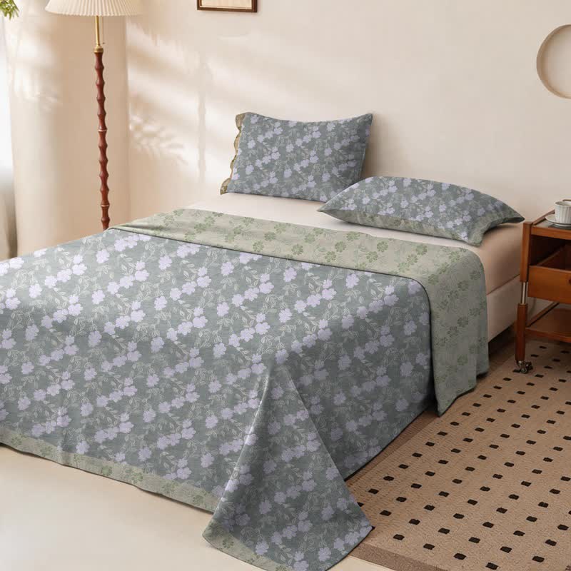 Ownkoti Elegant Floral Cotton Double Gauze Bedspread - image 10