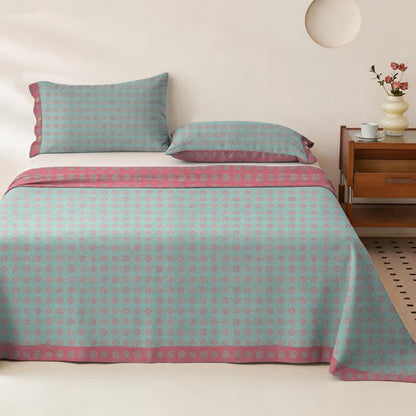 Ownkoti Vintage Pattern Cotton Double Gauze Bedspread - Bedspread with 2PCS Pillowcases - King - image 0