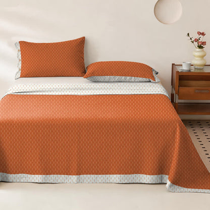 Ownkoti Mini Dot Cotton Double Gauze Bedspread - Bedspread with 2PCS Pillowcases - King - Orange - image 0