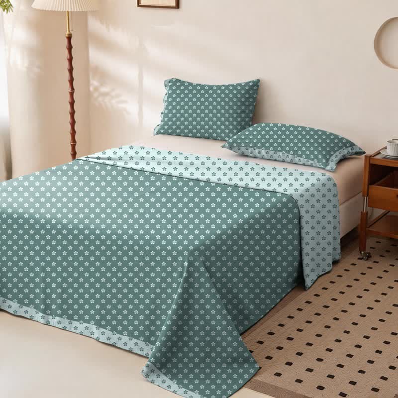 Ownkoti Cherry Blossom Cotton Double Gauze Bedspread - image 1