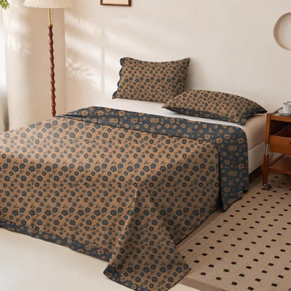 Ownkoti Dark Botanical Cotton Double Gauze Bedspread - image 1