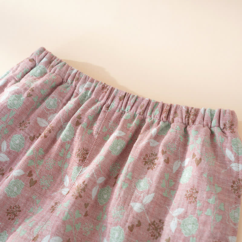 Ownkoti Rose Cotton Gauze Lace Loungewear Set - image 4