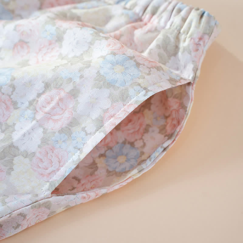 Ownkoti Rustic Floral Cotton Gauze Ruffle Pajamas - image 9