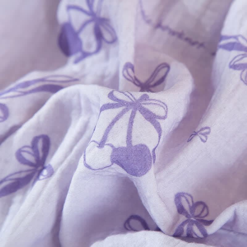 Ownkoti Sweet Cherry & Bow Cotton Gauze Pajamas - image 6