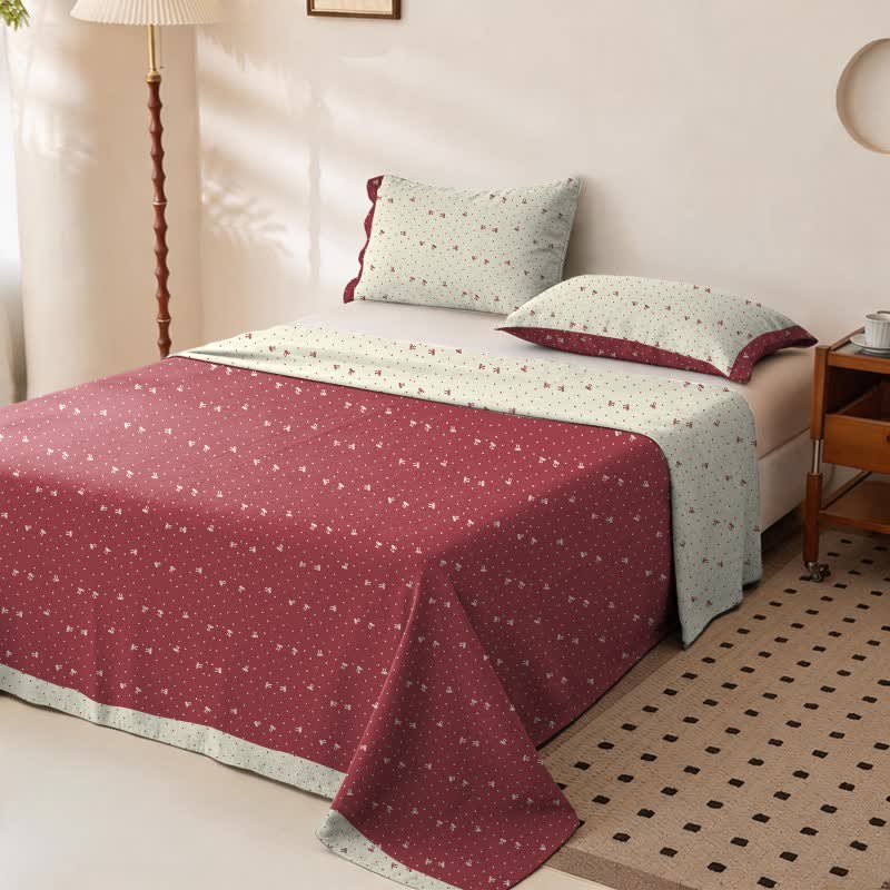 Ownkoti Bow & Polka Dot Cotton Gauze Bedspread - image 1