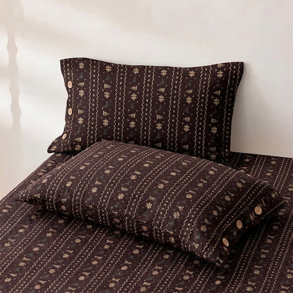 Ownkoti Festive Reindeer & Tree Cotton Gauze Bedspread - image 3
