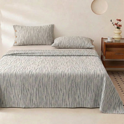 Ownkoti Abstract Linear Jacquard Cotton Bedspread - Bedspread with 2PCS Pillowcases - King - image 0