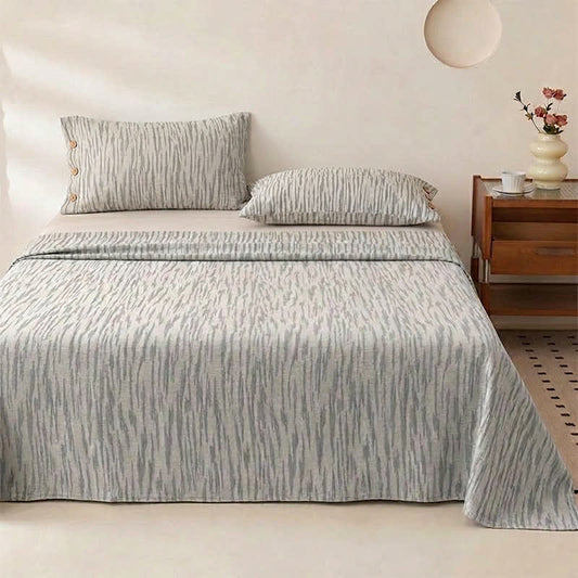Ownkoti Abstract Linear Jacquard Cotton Bedspread - Bedspread with 2PCS Pillowcases - King - image 0