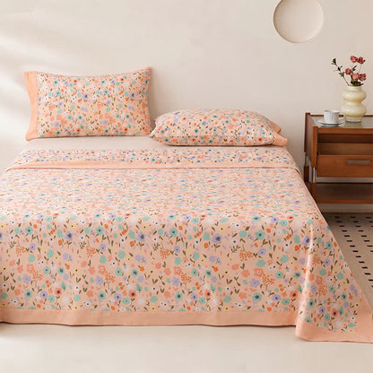Ownkoti Pink Romantic Floral Cotton Bedspread - image 1