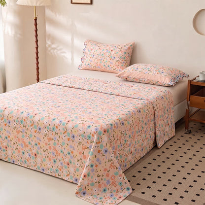 Ownkoti Pink Romantic Floral Cotton Bedspread - Bedspread with 2PCS Pillowcases - King - image 0