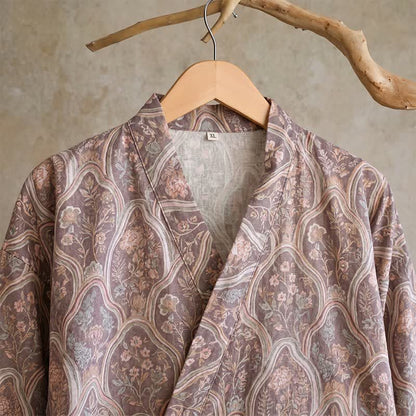 Ownkoti Boho Vintage Cotton Gauze Kimono Robe - image 4