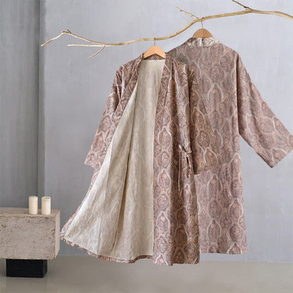 Ownkoti Boho Vintage Cotton Gauze Kimono Robe - image 1