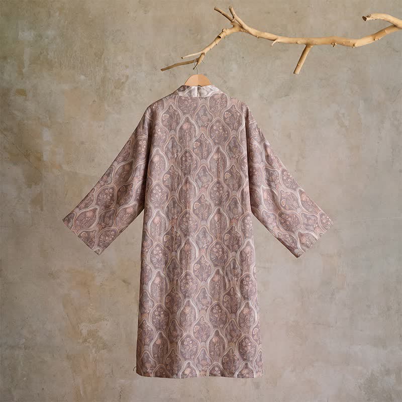 Ownkoti Boho Vintage Cotton Gauze Kimono Robe - image 3