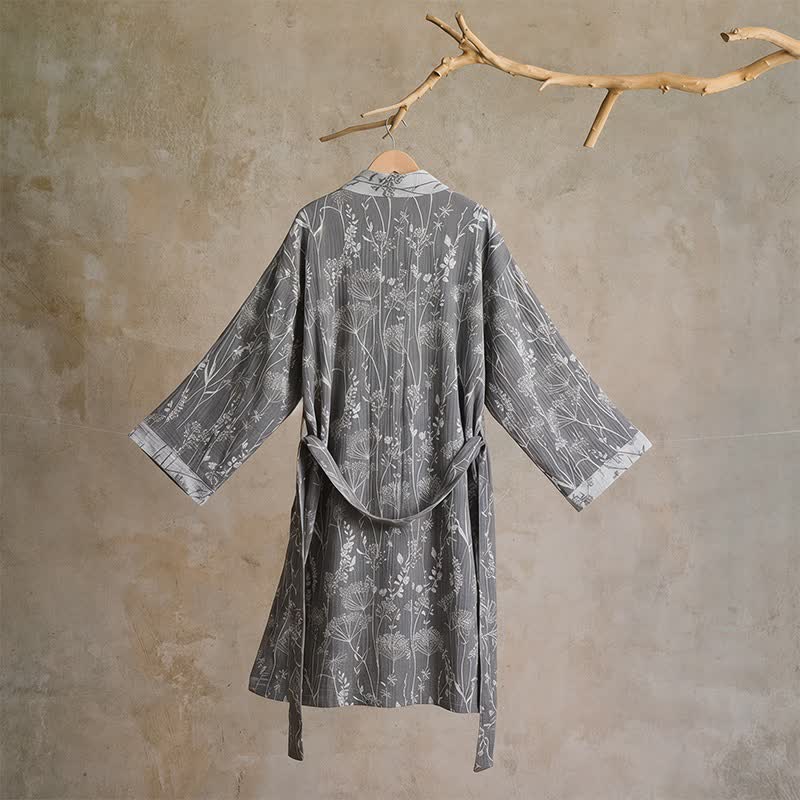 Ownkoti Vintage Botanical Cotton Double Gauze Robe - image 10