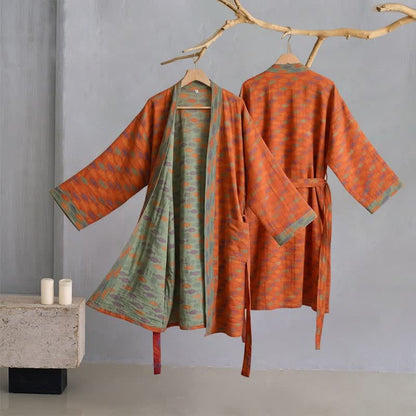 Ownkoti Fish Cotton Gauze Kimono Bathrobe - image 1