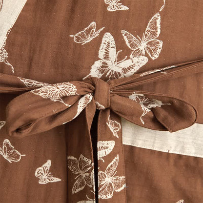 Ownkoti Elegant Butterfly Cotton Kimono Bathrobe - image 5