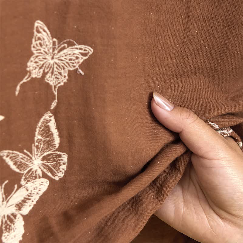 Ownkoti Elegant Butterfly Cotton Kimono Bathrobe - image 8