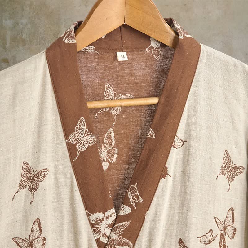 Ownkoti Elegant Butterfly Cotton Kimono Bathrobe - image 10