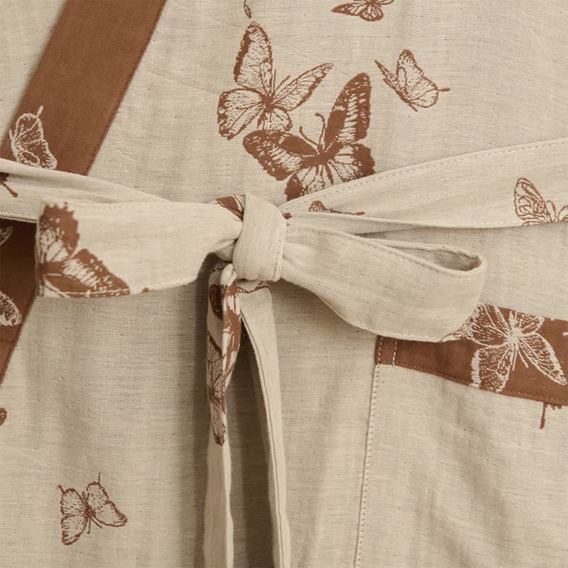Ownkoti Elegant Butterfly Cotton Kimono Bathrobe - image 14