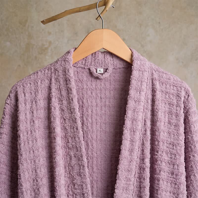 Ownkoti Cotton Waffle Weave Kimono Bathrobe - image 4