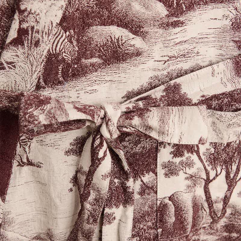 Ownkoti Toile Print Cotton Kimono Robe - image 16