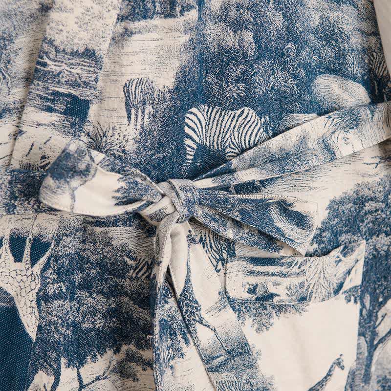 Ownkoti Toile Print Cotton Kimono Robe - image 5