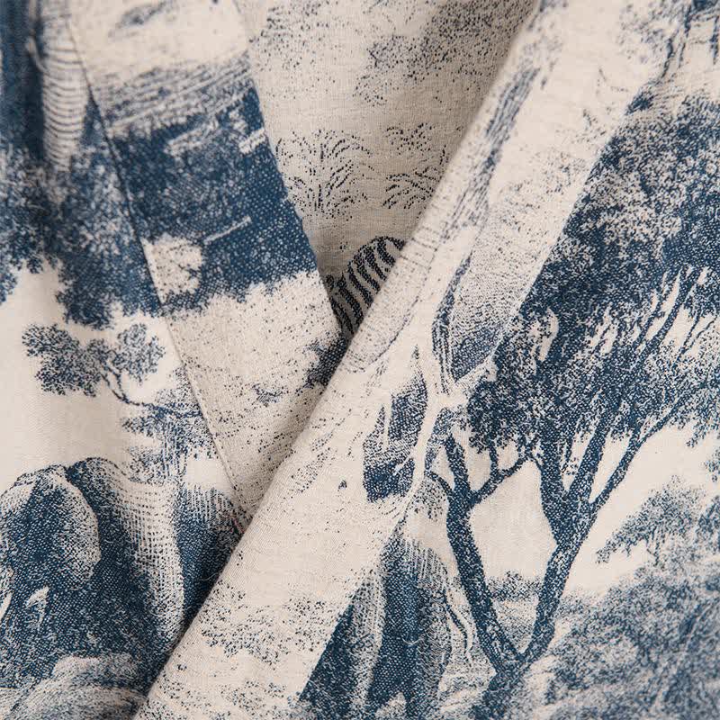 Ownkoti Toile Print Cotton Kimono Robe - image 3